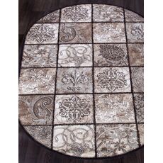 Ковер овальный Valencia Deluxe дизайн D328 BROWN 1.50x2.30, фото , изображение 3