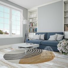 Ковер круглый Sofit дизайн C121 YELLOW 1.20x1.20, фото , изображение 8