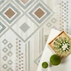Ковер Valencia Deluxe дизайн D962 CREAM-BLUE, прямоугольник 0.80x1.50, фото , изображение 4