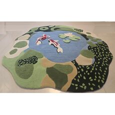 Ковер Рыбки в Пруду,  1.6x1.6 м, 100% новозеландская шерсть, Китай, фото , изображение 2