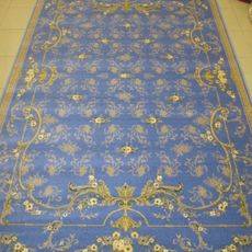 Шерстяной ковер голубого цвета, 315 Rocail 04519 1.5x2.25 м. Floare-Carpet SA. Молдова