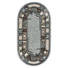 Ковер овальный Sierra дизайн ALBINA 3 BLUE-BROWN 0.80x1.50, фото 