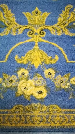 Шерстяной ковер голубого цвета. 315 Rocail 04519 1.5x2.25 м. Floare-Carpet SA. Молдова