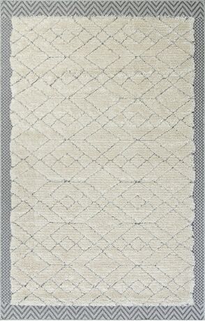 Ковер 5682A - WHITE / L.GRAY - Прямоугольник - коллекция TUNIS 1.52x2.30