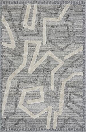 Ковер 6604A - L.GRAY / WHITE - Прямоугольник - коллекция TUNIS 1.14x1.80