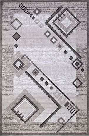 Ковер d188 - GRAY - Прямоугольник - коллекция SILVER 1.50x4.00