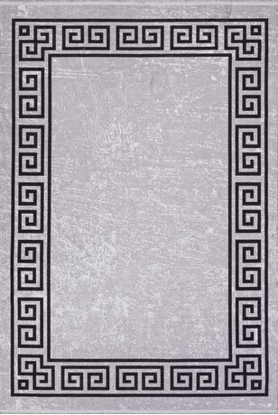 Ковер AB194A - GREY / BLACK - Прямоугольник - коллекция LOTUS 0.80x1.50