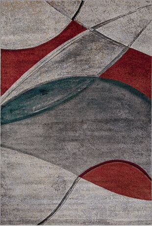 Ковер D827 - GRAY-RED - Прямоугольник - коллекция LONDON 2.40x3.40