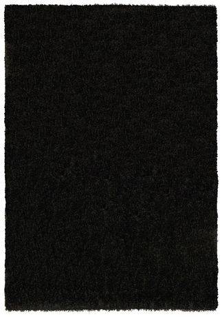 Ковер турецкий Super Shaggy Паффи BLACK черный. прямой 2.0x3.0