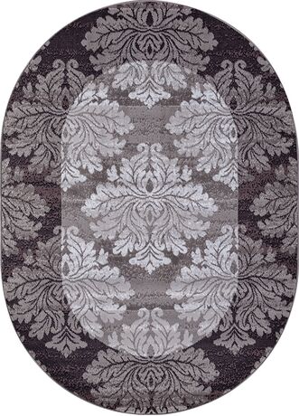 Ковер D213 - GRAY-PURPLE - Овал - коллекция SILVER 0.80x1.50