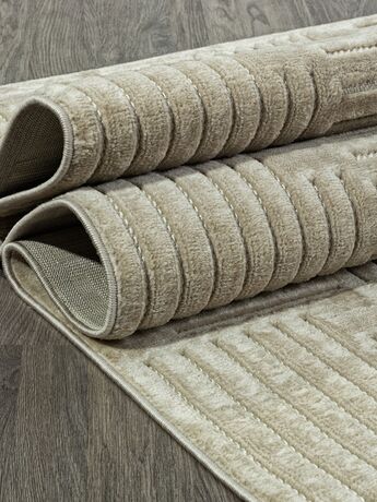 Ковер Juno дизайн E137AP BEIGE / BEIGE, прямоугольник 1.60x3.00, фото , изображение 4