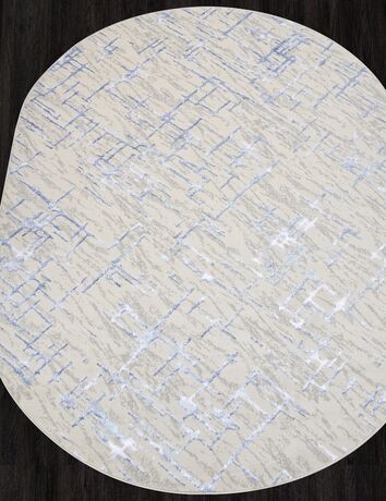Ковер F164 - CREAM-BLUE - Овал - коллекция LIMAN 1.60x3.00