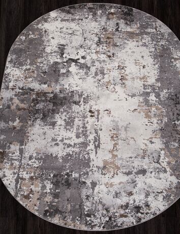 Ковер 3319 - GRAY-BEIGE - Овал - коллекция GRAFF 1.60x3.00