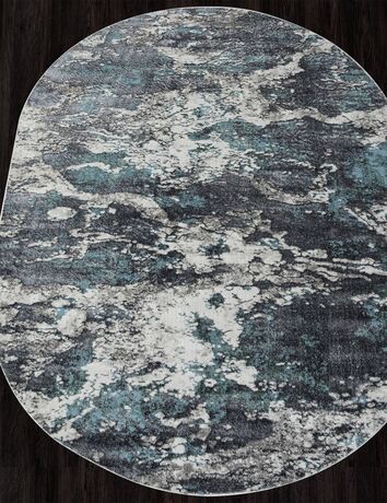 Ковер 02463H - BLUE / GREY - Овал - коллекция SAFARI 2.40x3.40