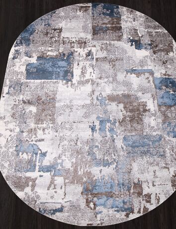 Ковер 03857A - BLUE / BLUE - Овал - коллекция ARMINA 3.00x5.00
