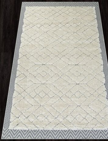 Ковер 5682A - WHITE / L.GRAY - Прямоугольник - коллекция TUNIS 1.90x3.00