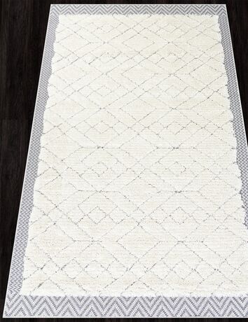Ковер 5682A - WHITE / L.GRAY - Прямоугольник - коллекция TUNIS 1.52x2.30