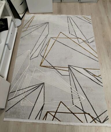 Ковер Марина дизайн MN  419 CREAM/ GREY, прямоугольник 0.80x1.50, фото , изображение 2