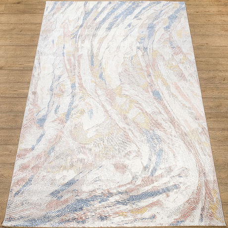 Ковер "Color" (B962B_P_BEIGE / P_D_BLUE) Прямой 1,6х2,3, фото , изображение 5