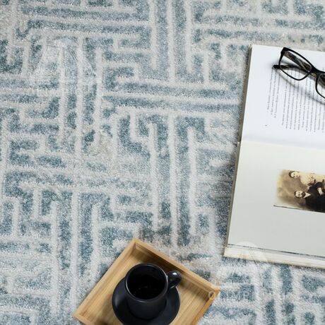 Ковер Naturel дизайн D993 CREAM-BLUE, прямоугольник 1.50x2.30, фото , изображение 6