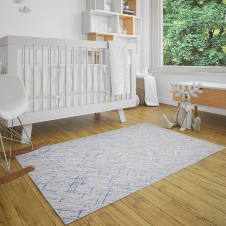 Ковер Liman дизайн F164 CREAM-BLUE, прямоугольник 1.60x2.30, фото , изображение 8