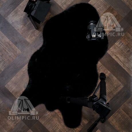 Коврик меховой шкура Блэкглама 01 0.75x1.30, фото , изображение 3