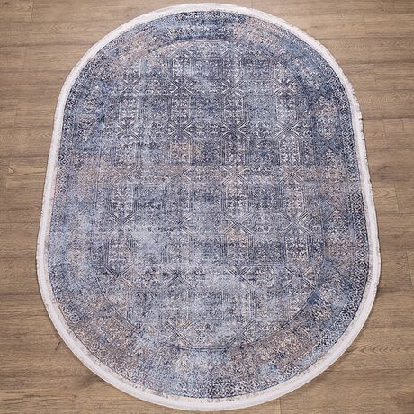 Ковер Doku B167E COKME_DGRAY / L_BLUE 0.8x1.5 Овал, фото , изображение 7