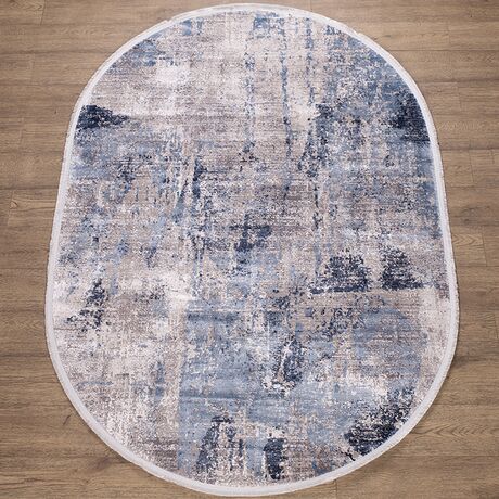 Ковер Doku B173E COKME_DGRAY / L_BLUE 2.0x2.9 Овал, фото , изображение 6