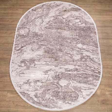 Ковер Doku B176D COKME_DGRAY / OBEIGE 0.8x1.5 Овал, фото , изображение 7