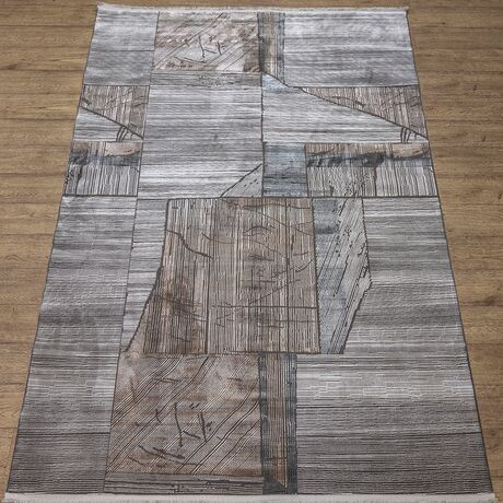 Ковер Luna 05173A ANTRASIT / A.MAVI 0.8x1.5 Овал, фото 