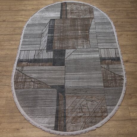 Ковер Luna 05173A ANTRASIT / A.MAVI 0.8x1.5 Овал, фото , изображение 7