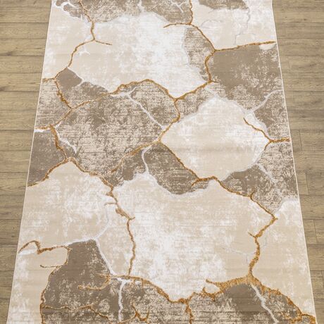 Ковер Nord 10455A BEIGE / GOLD 2.0x2.9 Овал, фото , изображение 2