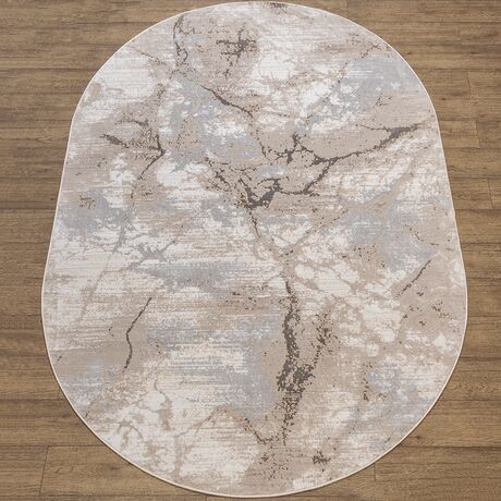 Ковер Polo K735A CREAM / D_GRAY 0.8x1.5 Овал, фото , изображение 7