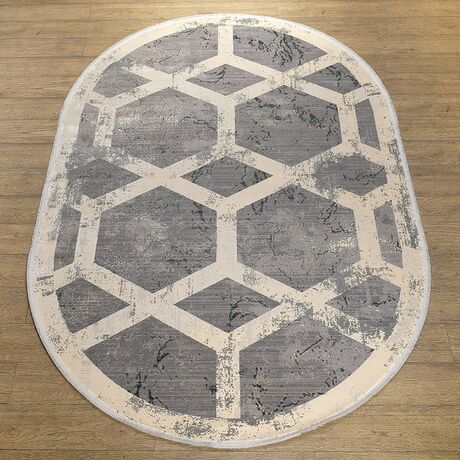 Ковер Olimpos M570B C_DGRAY / CREAM 2.0x4.0 Овал, фото , изображение 7