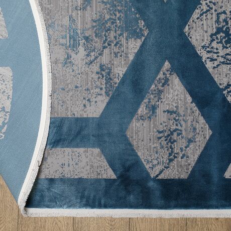 Ковер Olimpos M570O C_DGREY / DBLUE 2.0x2.9 Овал, фото , изображение 10