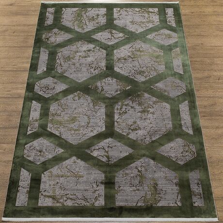 Ковер Olimpos M570S SH_GRAY / D_GREEN 2.0x2.9 Овал, фото , изображение 2