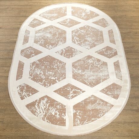 Ковер Olimpos M570T SH_D_BEIGE / CREAM 1.6x3.0 Овал, фото , изображение 8