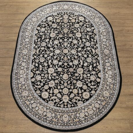 Ковер Valencia 05523A ANTRASIT / ANTRASIT 1.6x2.3 Овал, фото 