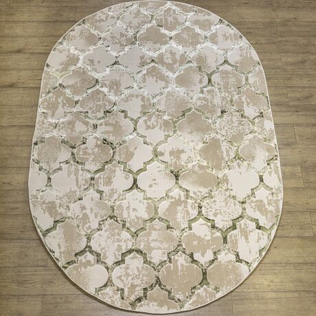 Ковер Rich NM82A LIGHT GREEN 1.6x3.0 Овал, фото 