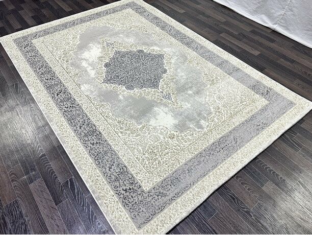 Ковер BAROQUE 1.6х2.3 D102V_GREY FDY / CREAM SHRINK Полиэстер Турция, фото , изображение 3