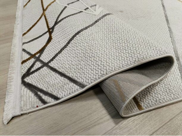 Ковер Марина дизайн MN  419 CREAM/ GREY, прямоугольник 0.80x1.50, фото , изображение 3