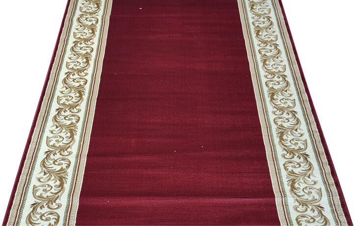 Дорожка Кремлёвская Акварель 20646 22133. цвет бордо, размер 2.0x25.0 м